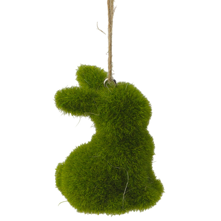 Green Flocked Easter Bunny | Hanging Easter Tree Decoration