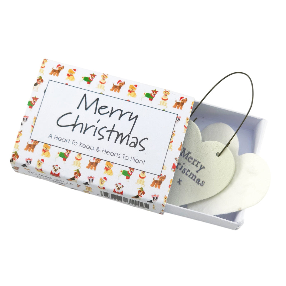 Christmas Dogs | Christmas Hearts to Keep & Plant | Cracker Filler | Little Gift