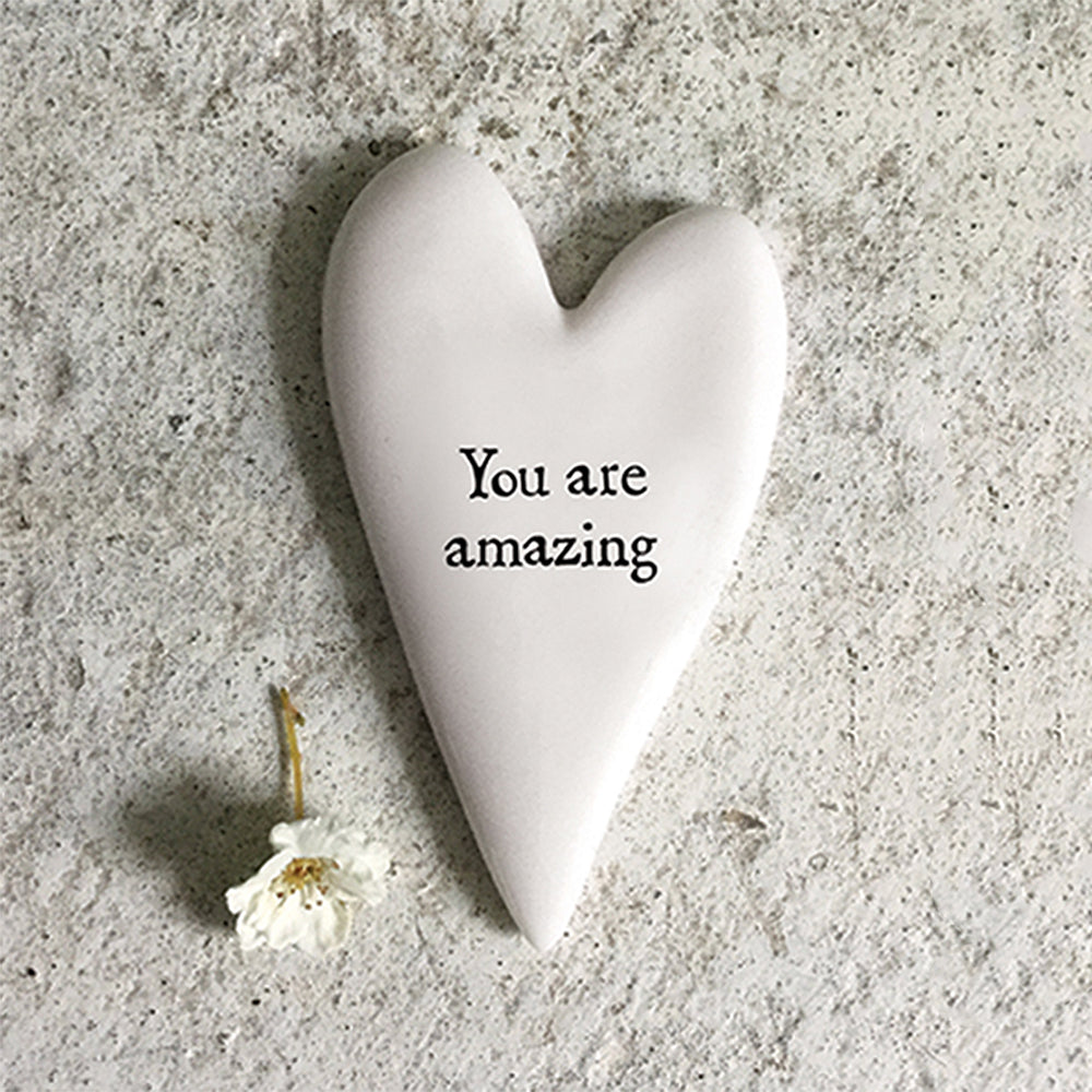 You Are Amazing | Little Ceramic Heart Token | Little Gift | Cracker Filler