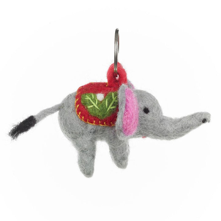 Felt Elephant Keyring | Handmade Fairtrade | Little Gift | Cracker Filler