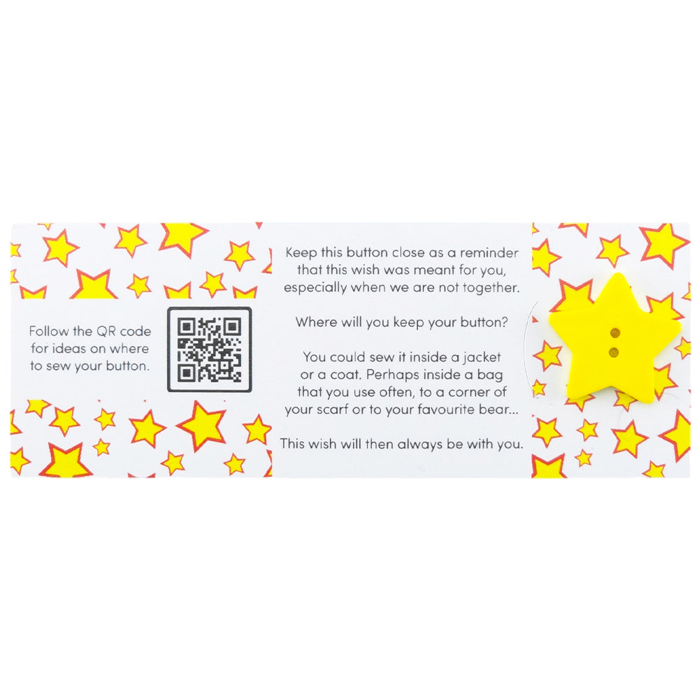 Wishing on a Star | Button Wishes Sew On Token | Little Gift | Cracker Filler