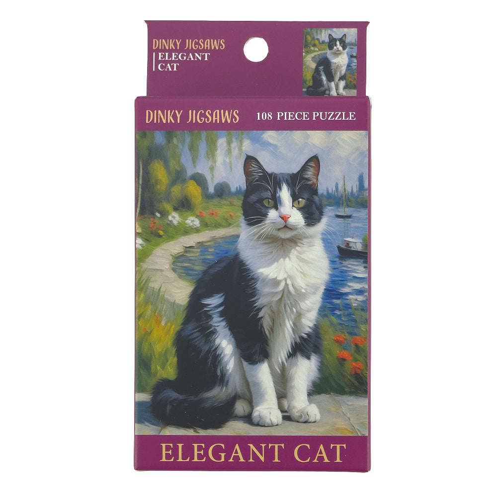 Elegant Cats Dinky Jigsaw Puzzle | 100 Pieces | Little Gift