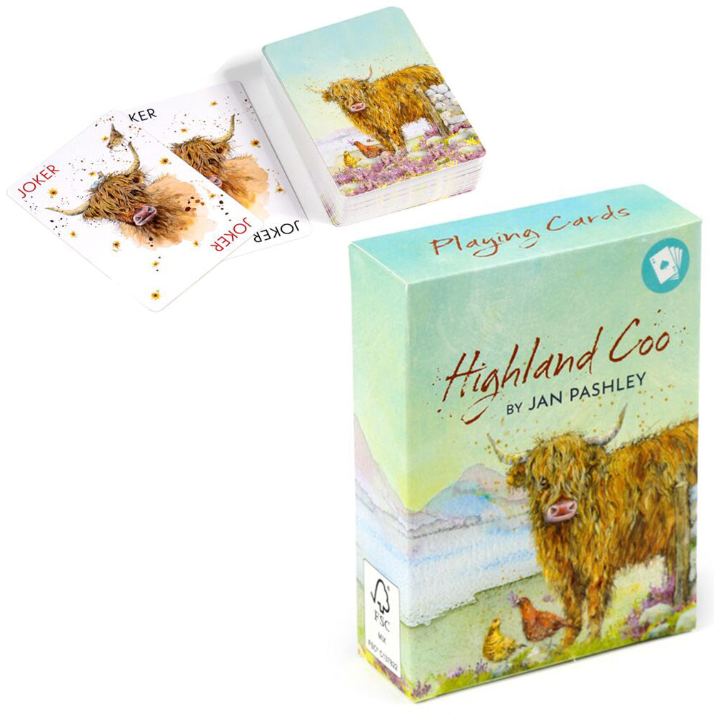Highland Cow | Themed Standard Playing Cards | Little Gift