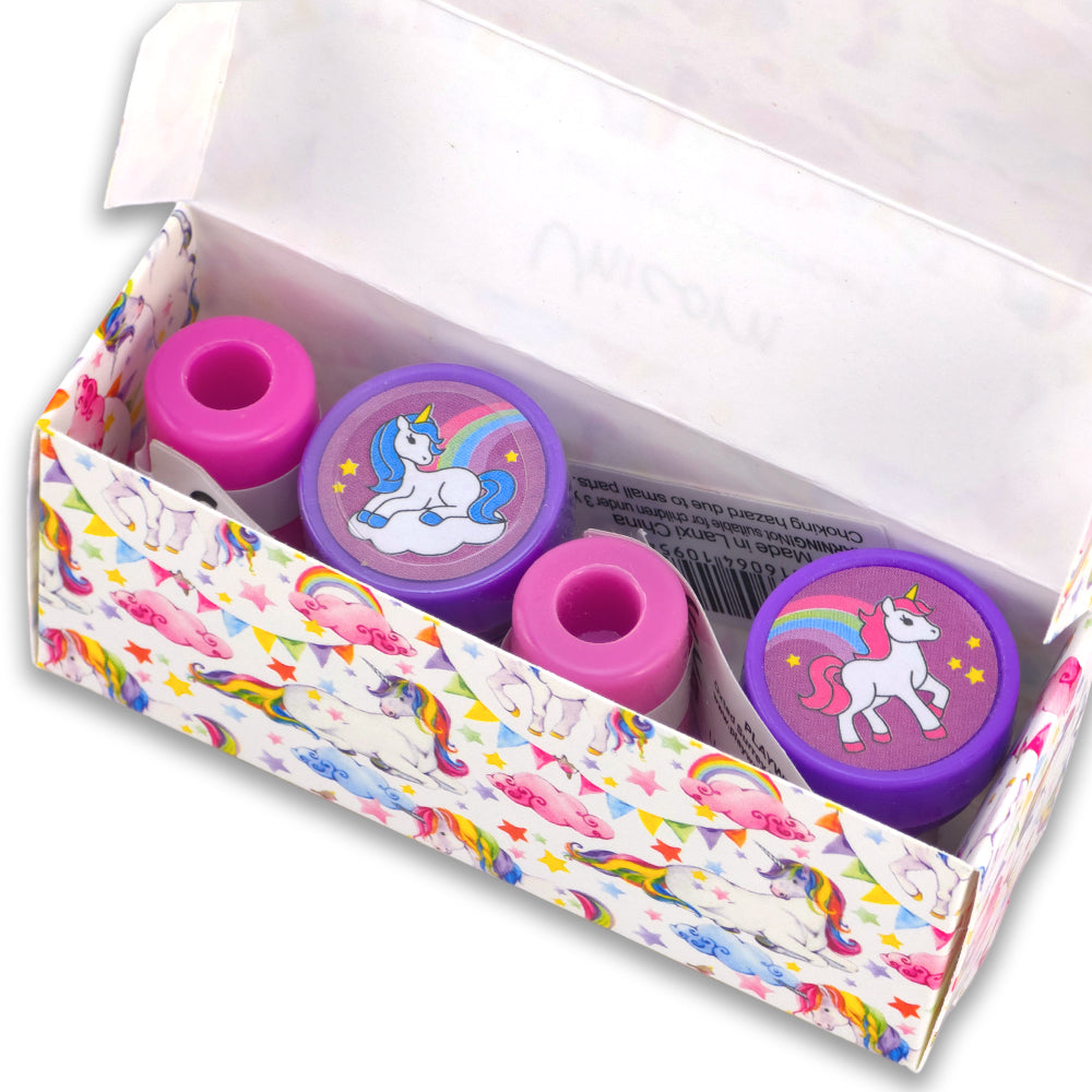 Unicorn | 4 Self Inking Stampers for Kids | Cracker Filler | Party Bag Gift
