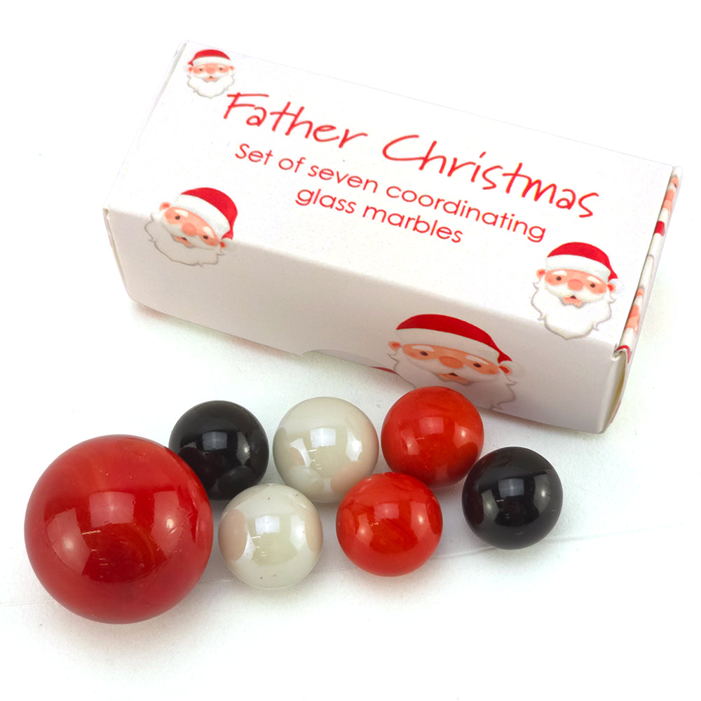 Father Christmas | Mini Box of Marbles for Kids | Cracker Filler | Little Gift