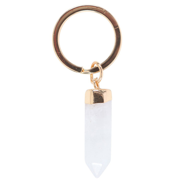 Energising | Clear Quartz Crystal Keyring | Wellbeing | Little Gift | Cracker Filler
