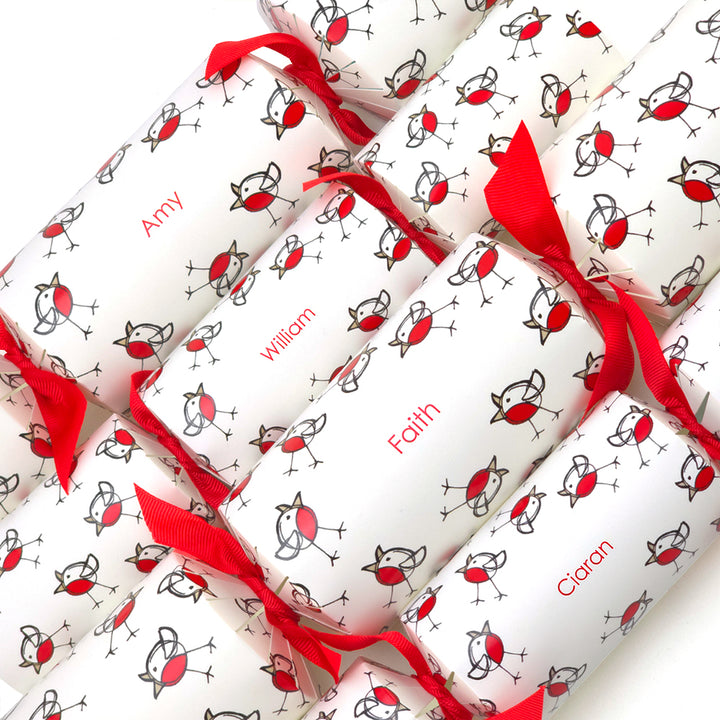 Personalised Cracker Making Craft Kit | Chirpy Robin | Makes 4 or 6 Crackers