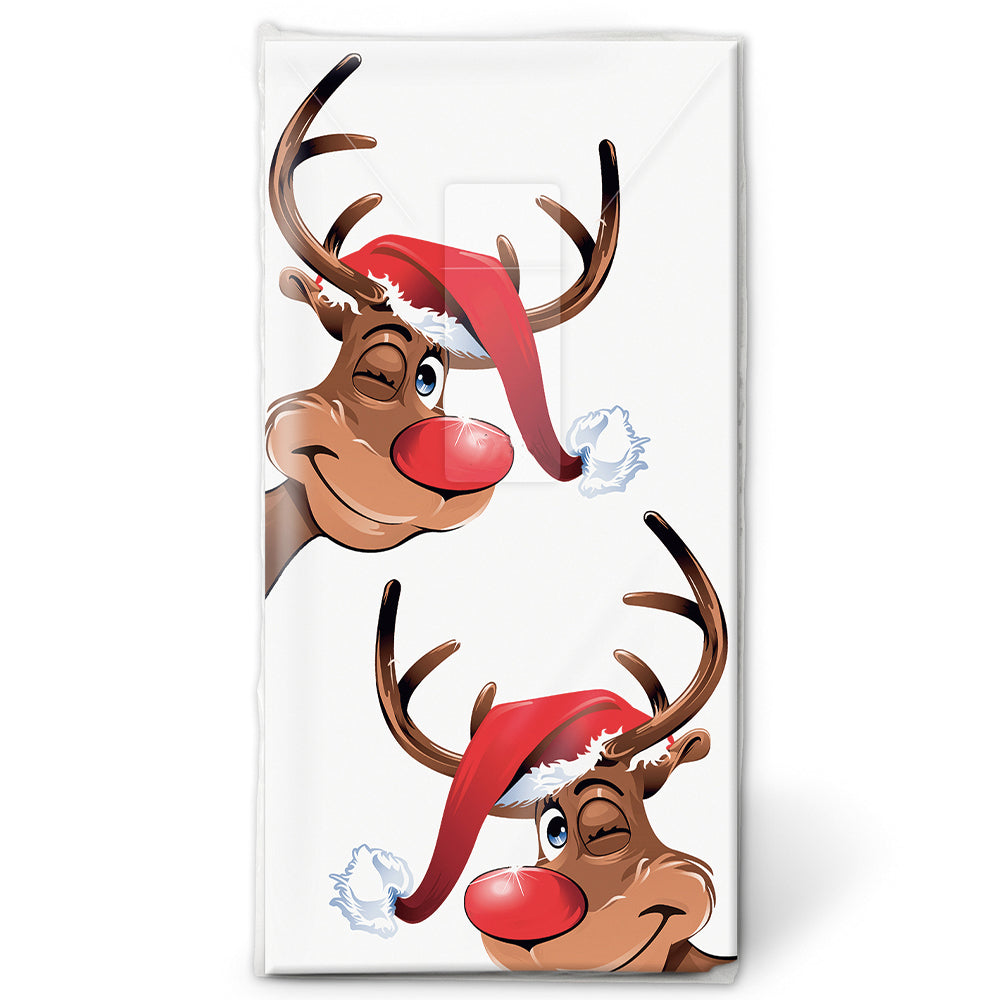 Winky Rudolph! | Pocket Size Tissue Pack | Little Gift | Cracker Filler