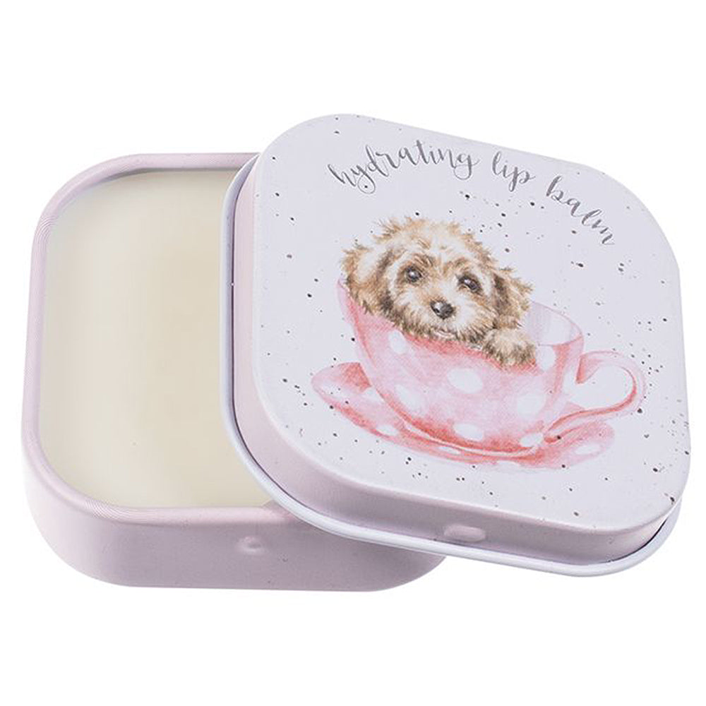 Teacup Puppy | Wrendale Honey & Vanilla Lip Balm Tin | Cracker Filler | Mini Gift
