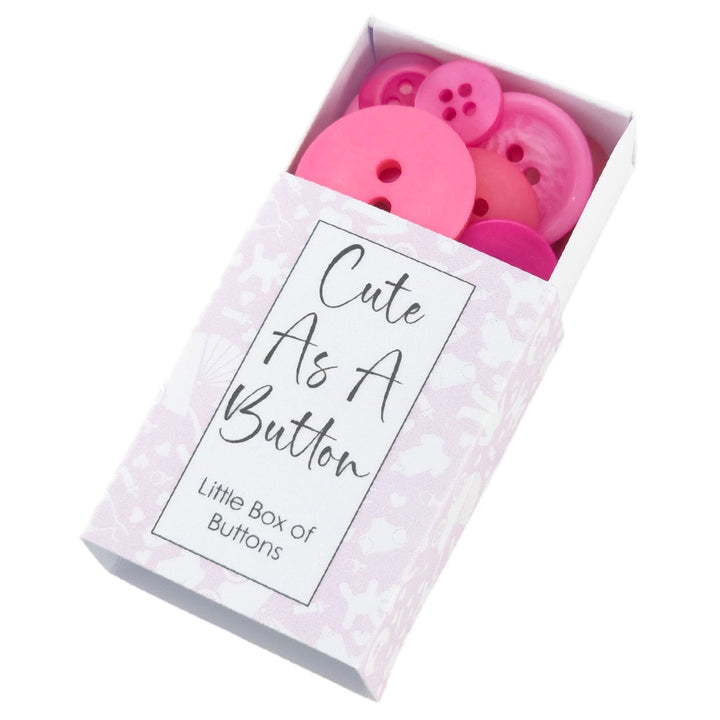 Cute as a Button | Pinks | Little Box of Buttons | Little Gift | Cracker Filler