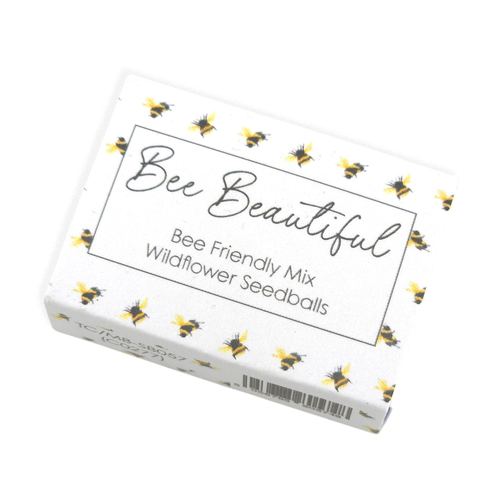 Bee Beautiful | 6 Seedball Matchbox | Bee Mix | Cracker Filler | Little Gift
