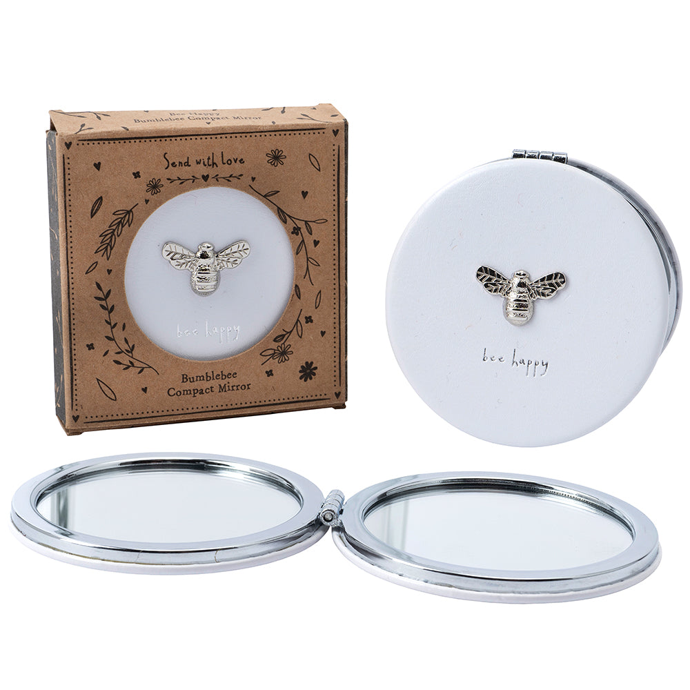 Bee Happy | Bumble Bee Beauty Compact Mirror | Letterbox Gift