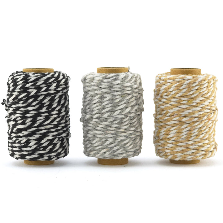 Bakers Twine Trio | 2mm Wide | 25m Reels | Gift Wrap &amp; Cracker Tying