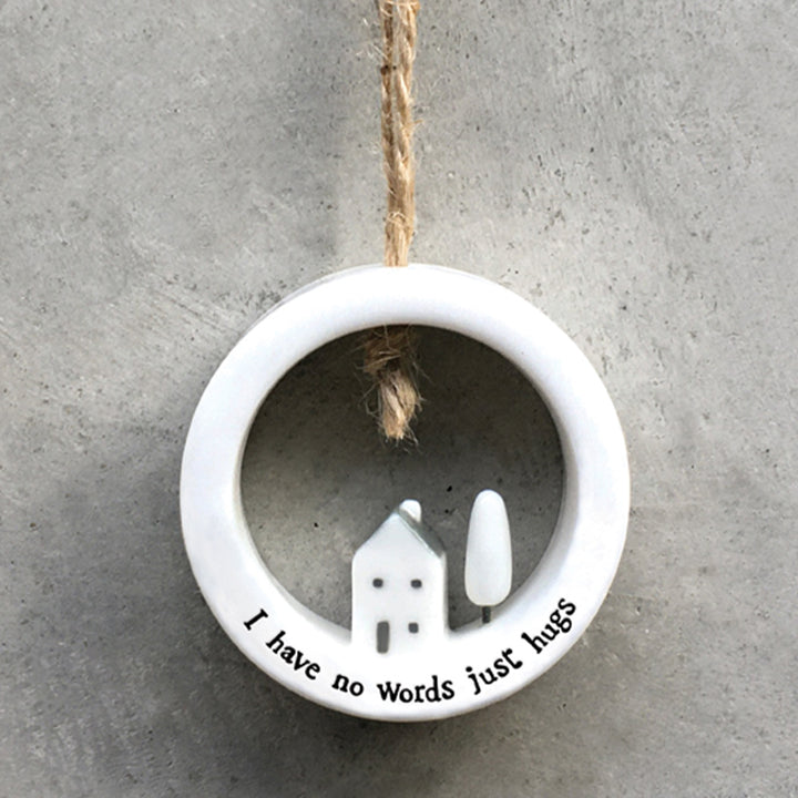 I Have No Words Just Hugs | Chunky Porcelain Ornament | Cracker Filler