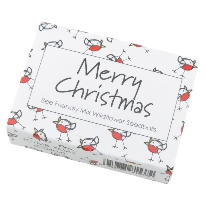 Chirpy Robin | Merry Christmas | Bee Mix 6 Seedballs | Cracker Filler Mini Gift