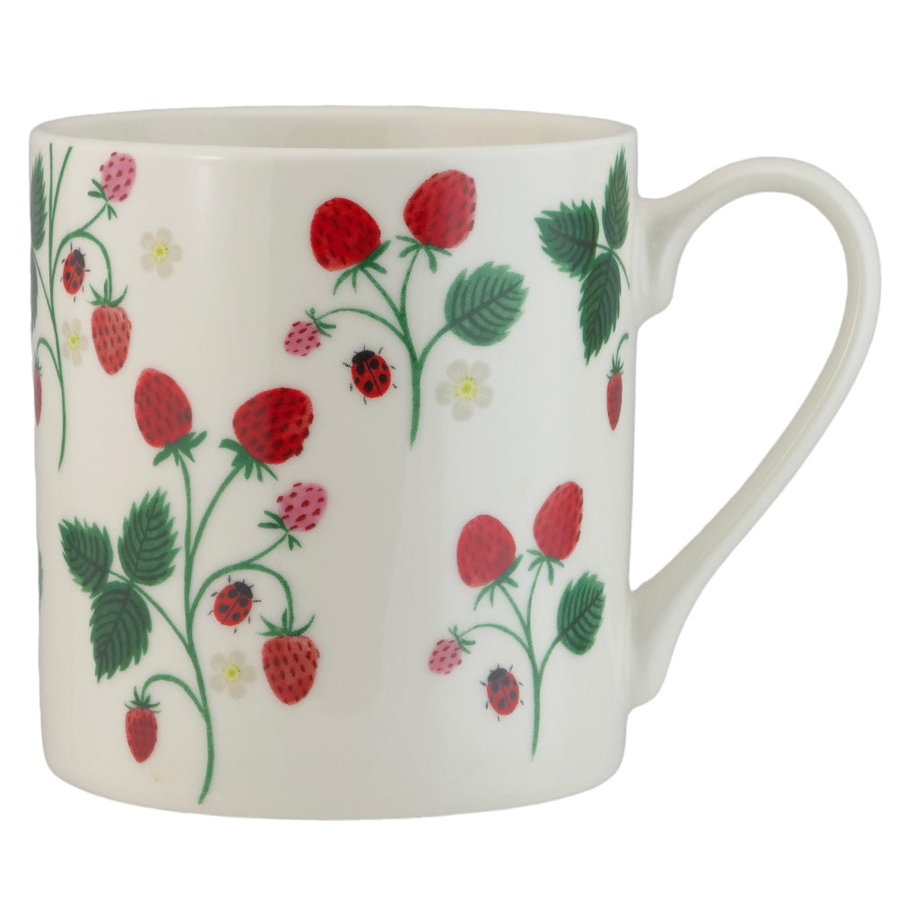Strawberries & Ladybirds | Bone China Mug | Boxed Gift | Gisela Graham