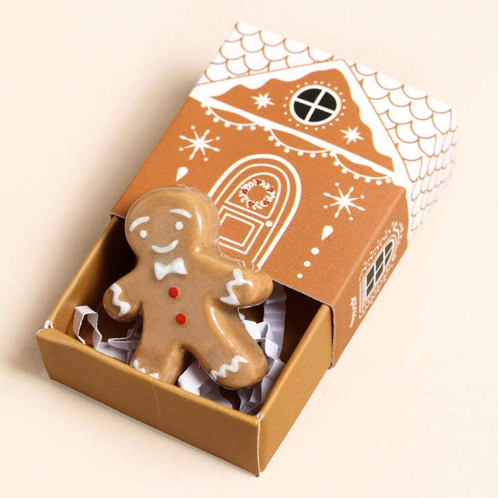 Gingerbread Man | Mini Matchbox & Christmas Token | Little Gift | Cracker Filler