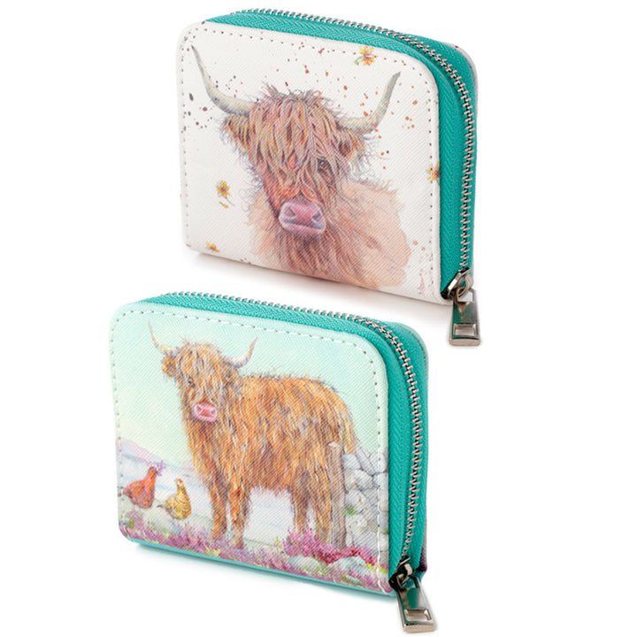 Highland Coo Cow | Zip Around Coin Purse | Ideal Gift