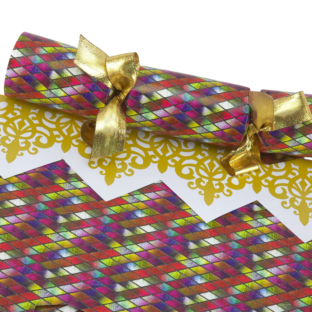 Stained Glass Diamonds | Cracker Making Craft Kit | Make &amp; Fill Your Own