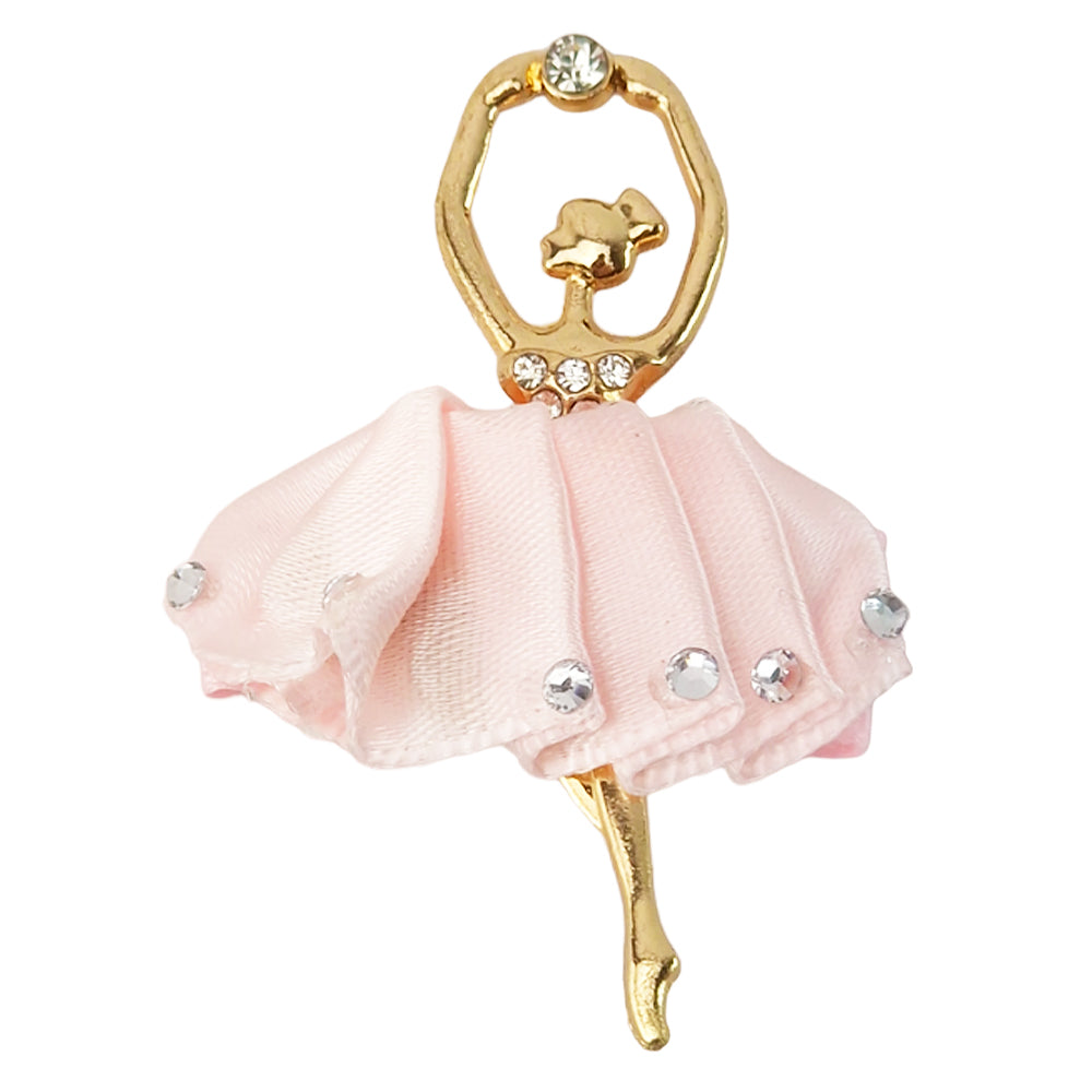 Pink Ballerina Hairclip with Diamantes Girls | Little Gift | Cracker Filler