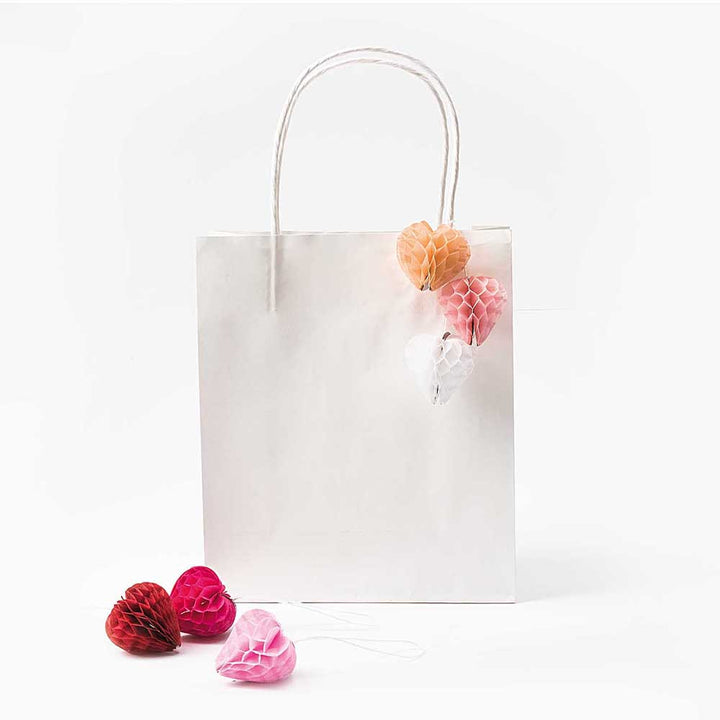 I Love You Mum | Trio of Mini Honeycomb Hearts | Little Gift | Cracker Filler