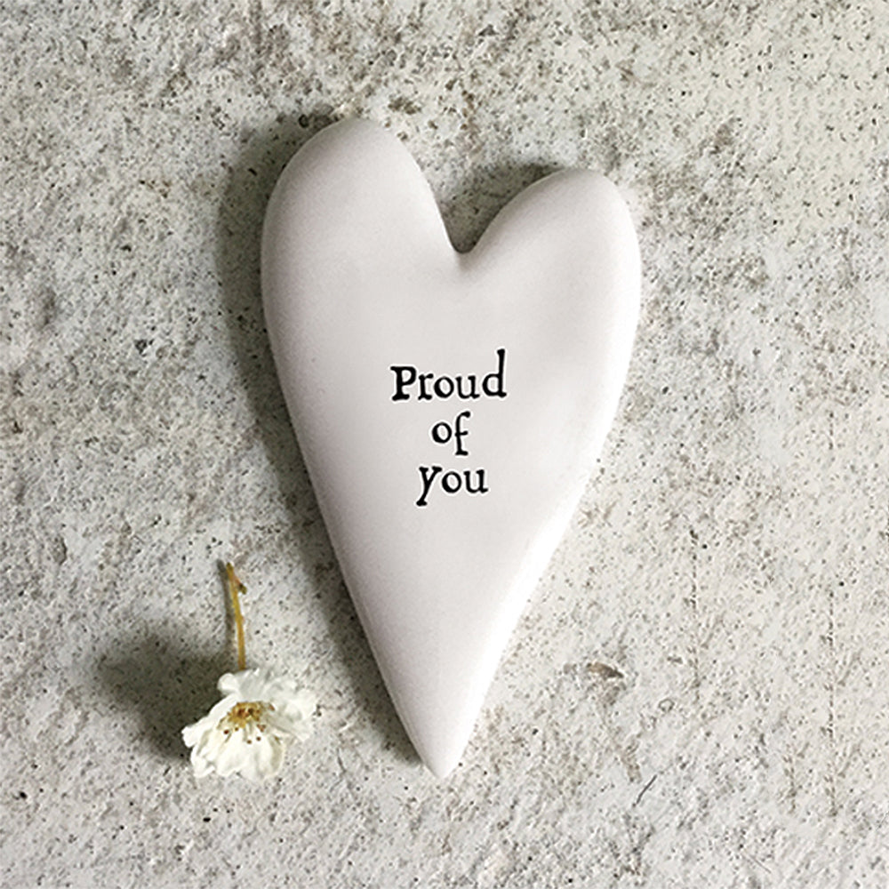 Proud of You | Little Ceramic Heart Token | Mini Gift | Cracker Filler