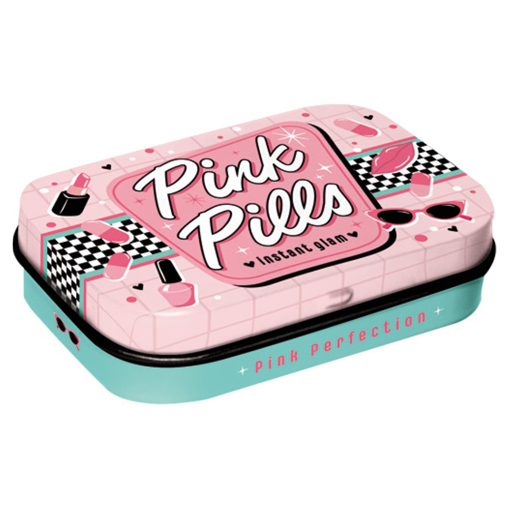 Pink Instant Glam Pills | 15g Sugar Free Mint Tin | Cracker Filler Gift