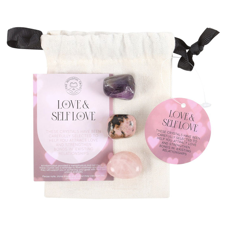 Love & Self Love | Healing Crystal Set & Bag | Little Gift | Cracker Filler