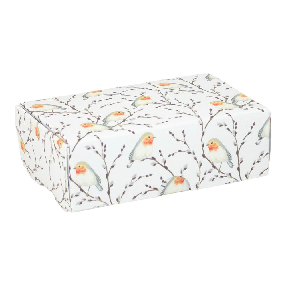 Watercolour Robins | Little Gift Box | Soap Bar Sized | Single or 6 Boxes | 57x88x30mm