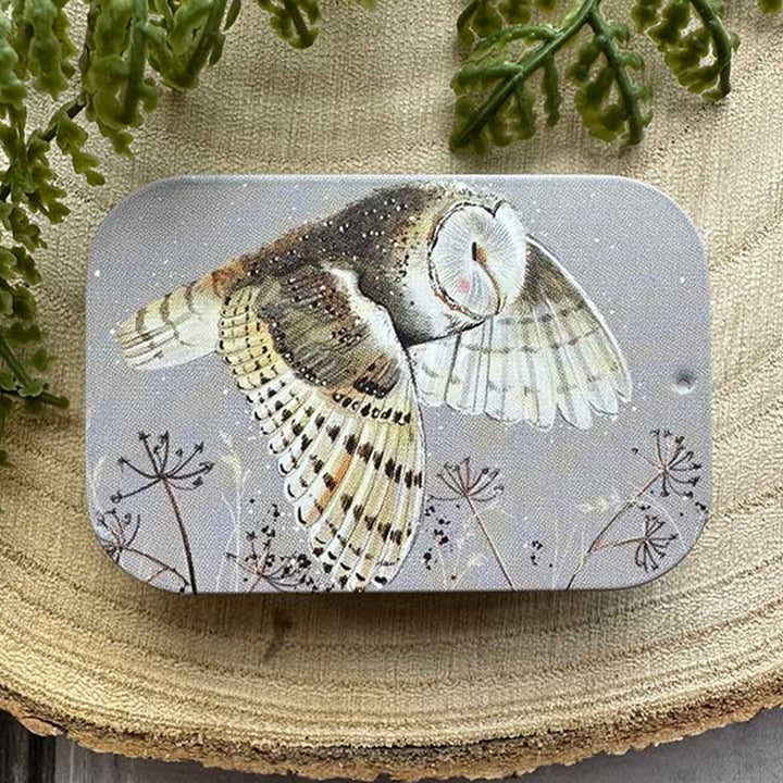 Owl in Nature | Little Slide Shut Tin to Fill | Mini Gift | Cracker Filler