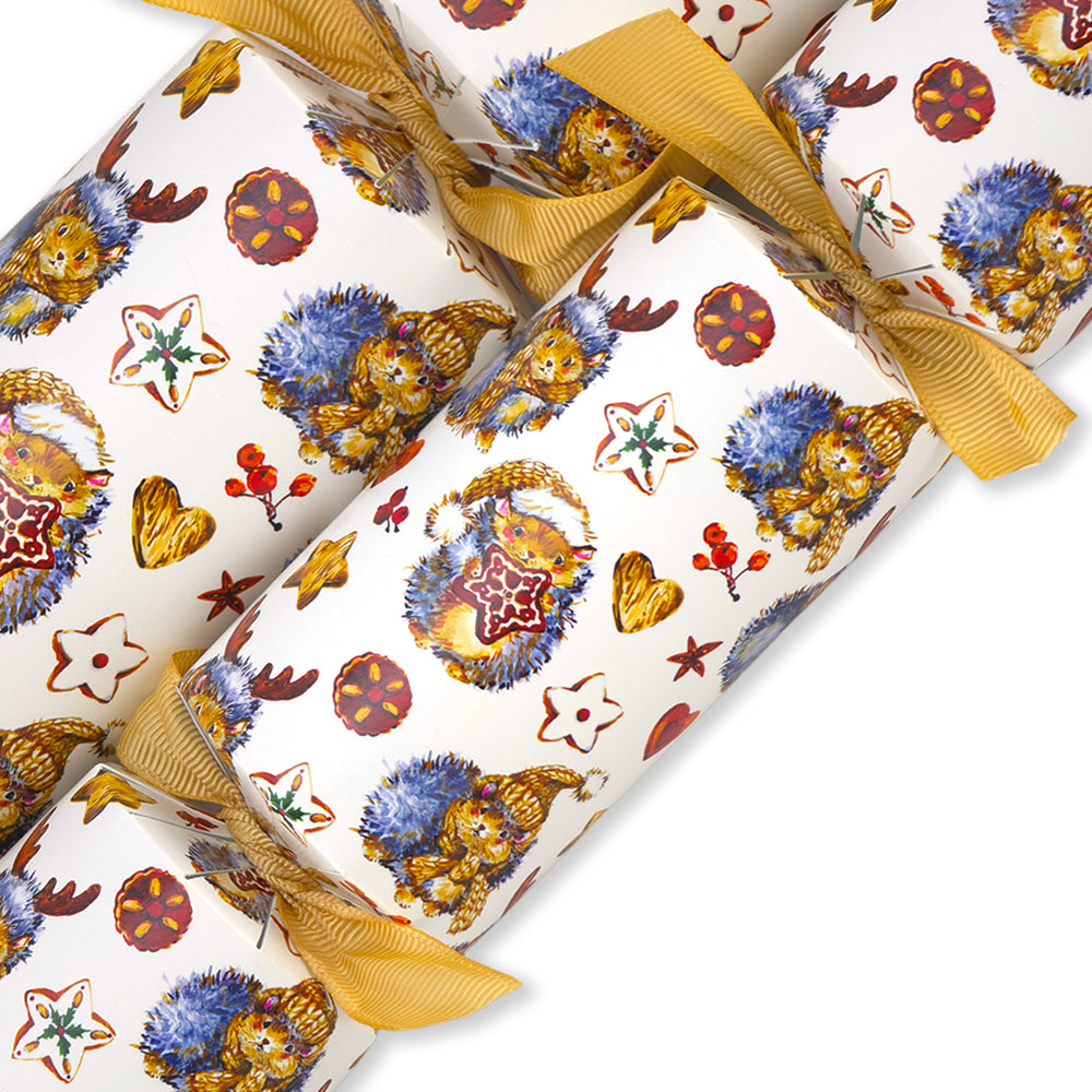 Cute Christmas Hedgehogs | Cracker Making Craft Kit | Make &amp; Fill Your Own