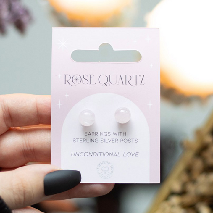 Rose Quartz Crystal Earrings | Unconditional Love | Little Gift | Cracker Filler