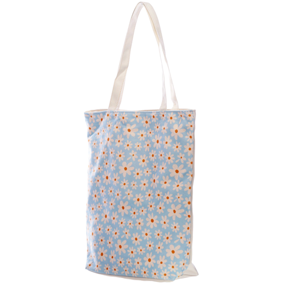 Gorgeous Daisy Print Reusable Zip Up Bag | Cotton | Ladies Gift