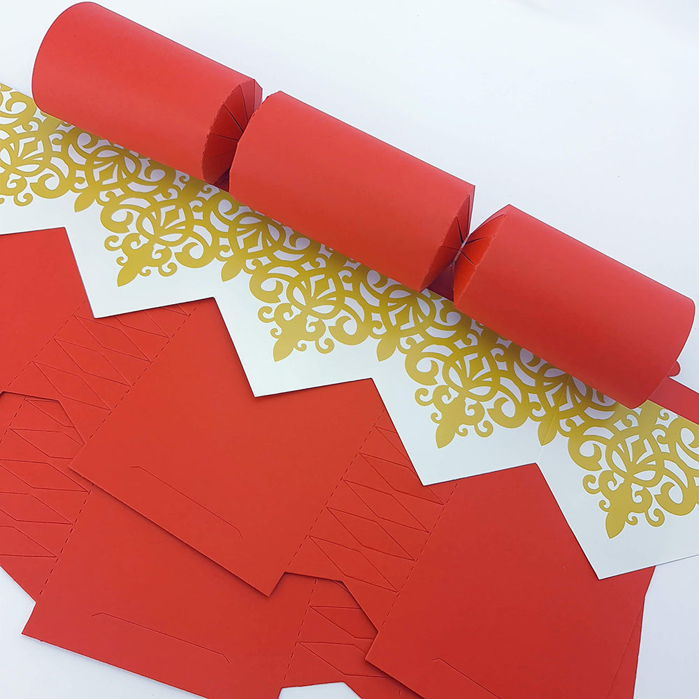 Rich Red | Premium Cracker Making DIY Craft Kits | Make Your Own | Eco Recyclable