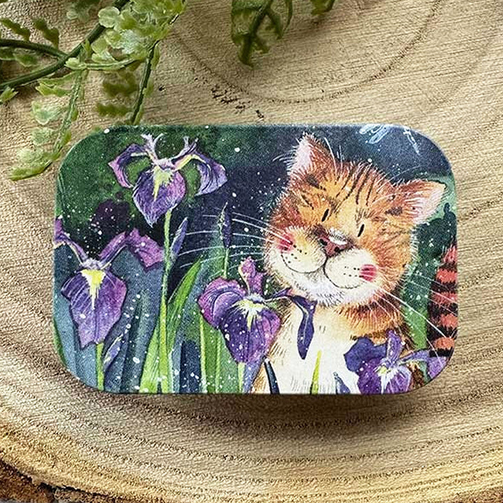 Out at Night Cat | Little Slide Shut Tin to Fill | Mini Gift | Cracker Filler