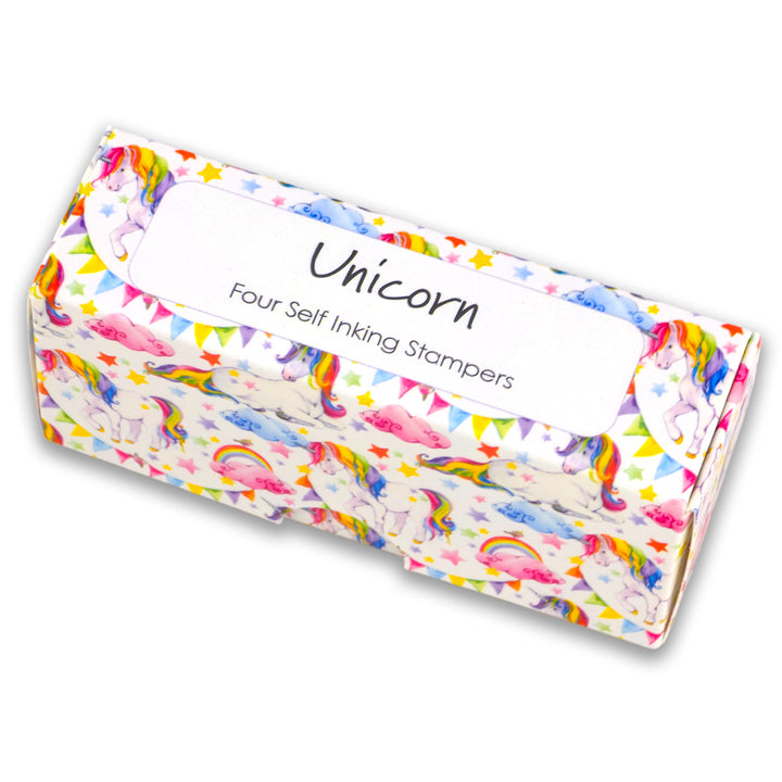 Unicorn | 4 Self Inking Stampers for Kids | Cracker Filler | Party Bag Gift