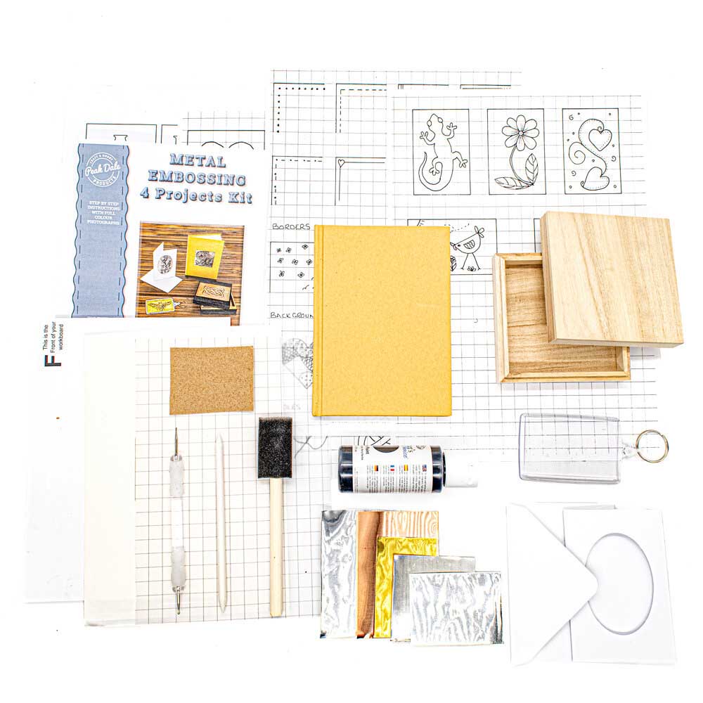 Metal Embossing Craft Kit | 4 Projects | Complete Kit