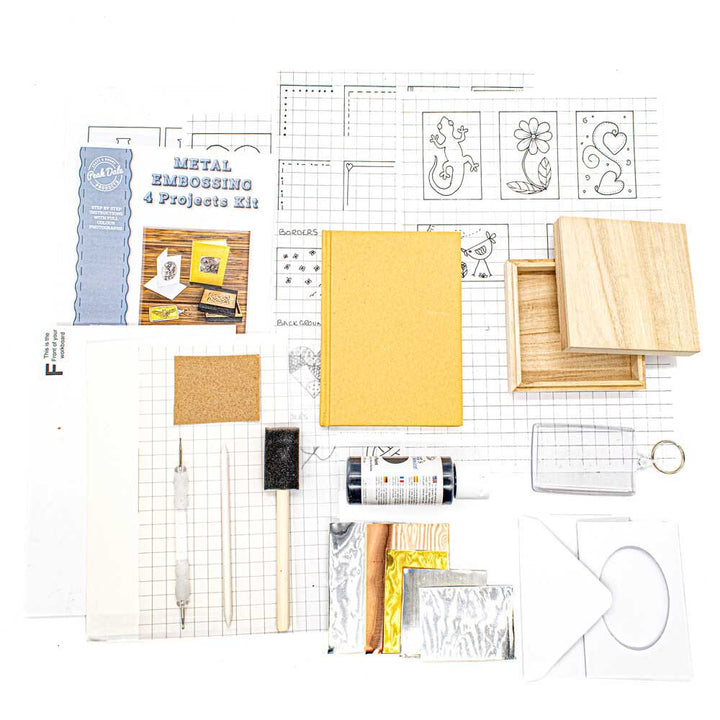 Metal Embossing Craft Kit | 4 Projects | Complete Kit