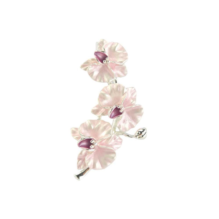 Pink Orchid Brooch | 4.5cm Long | Little Gift | Cracker Filler