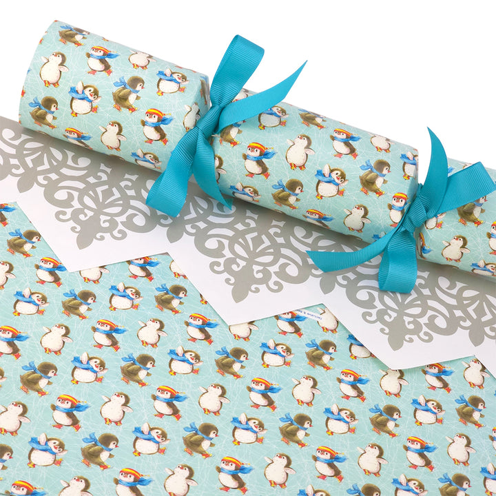 Christmas Skating Penguins | Cracker Making Craft Kit | Make &amp; Fill Your Own
