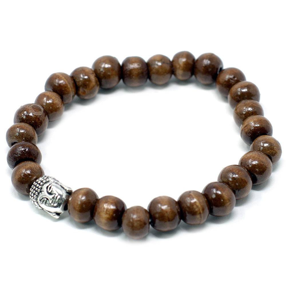 Brown Beads & Buddha Bracelet | Little Gift | Cracker Filler