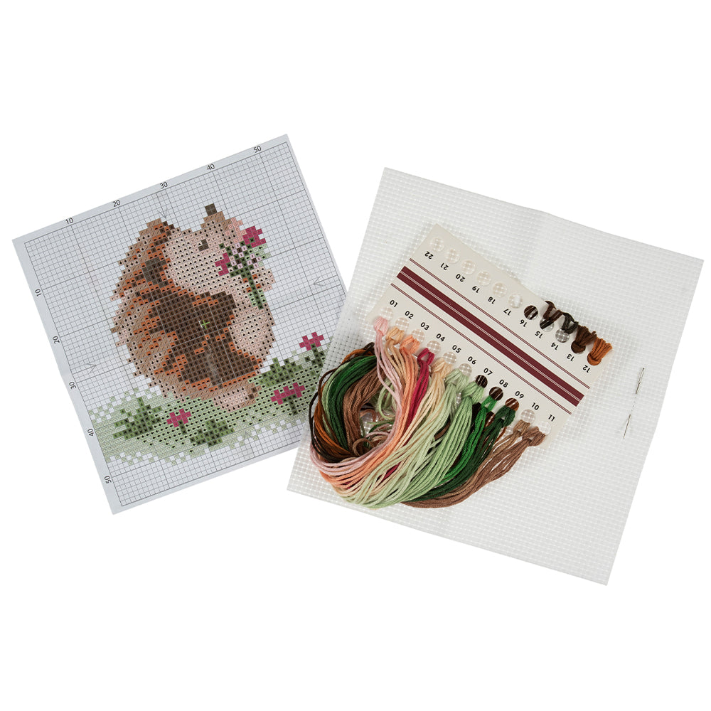 Hedgehog | Mini Counted Cross Stitch Kit | 13cm