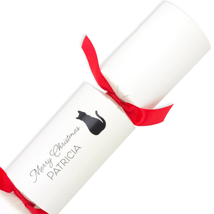 Personalised Cat Silhouette Crackers Craft Kit | Add Your Own Names | Minimum 4
