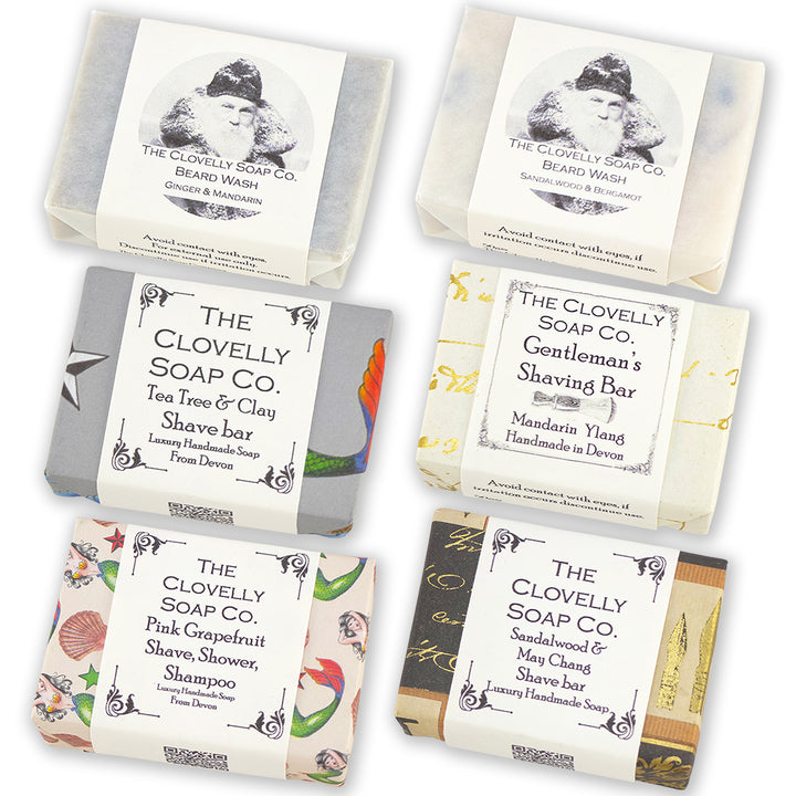 Luxury Shave &amp; Beard Wash Bars | 50g | Little Gift | Cracker Filler