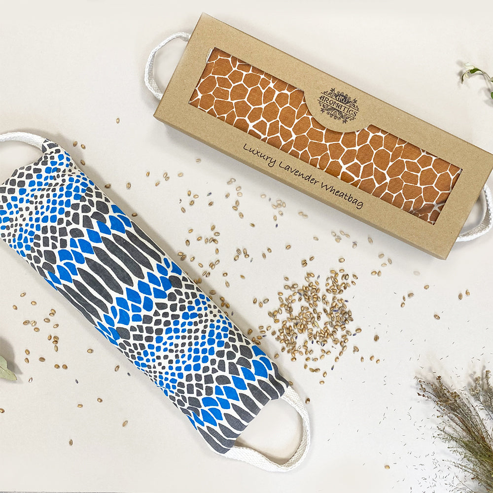 Giraffe Design | Luxury Lavender Wheat Bag for Microwave | Gift Boxed