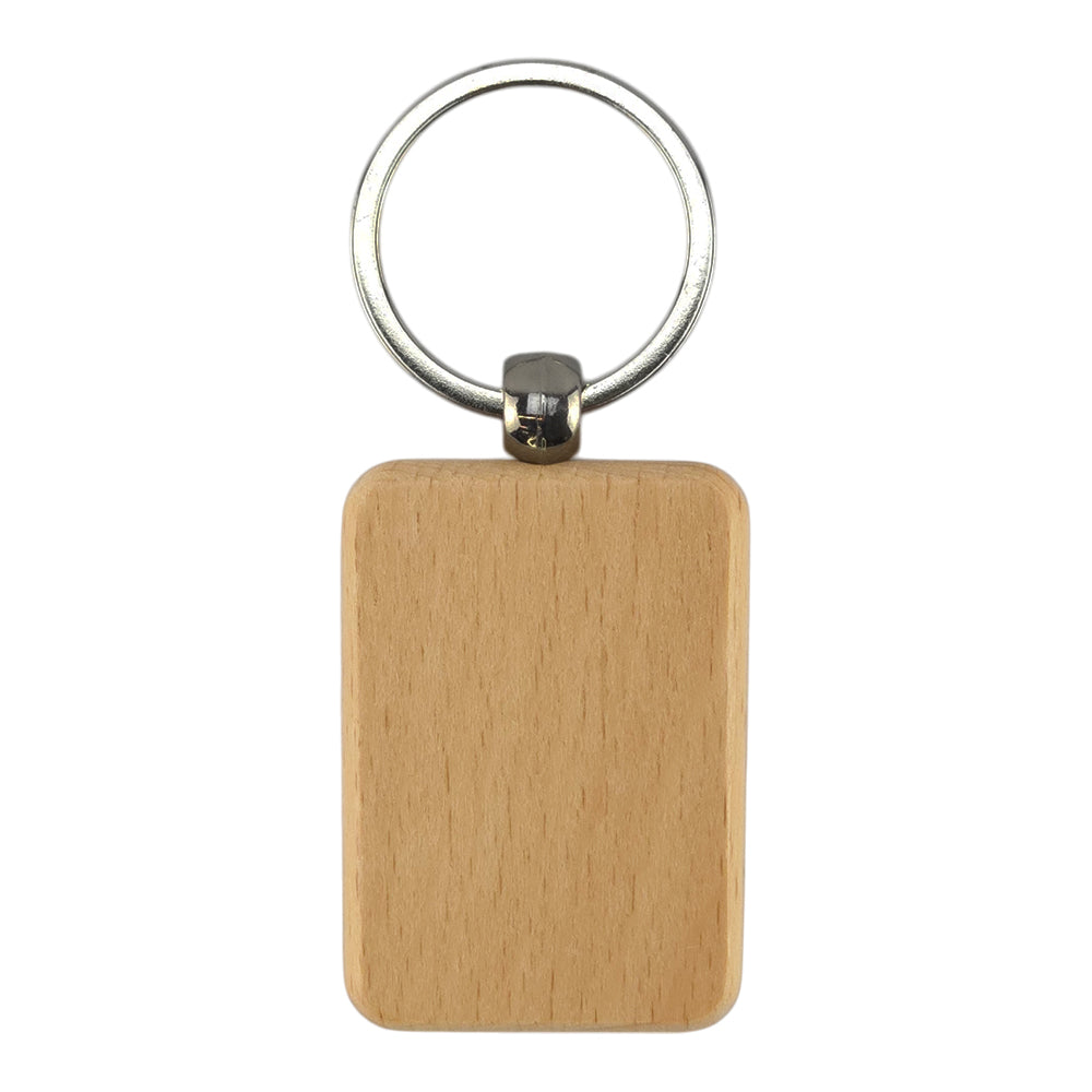 Rectangular Wooden Keyring | Plain | Little Gift | Cracker Filler