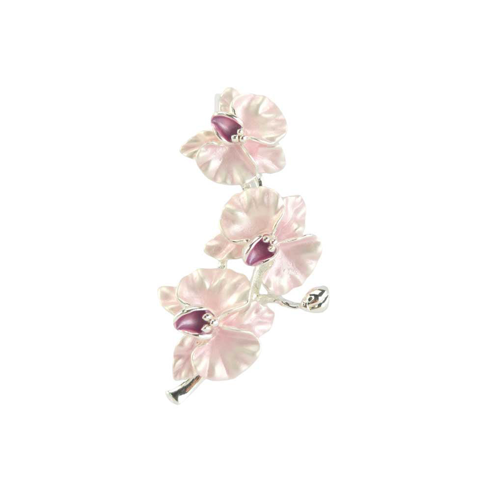 Pink Orchid Brooch | 4.5cm Long | Little Gift | Cracker Filler