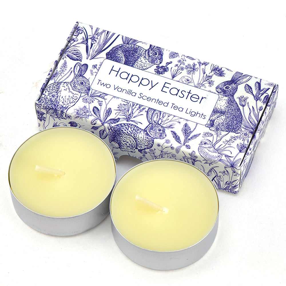 Easter Toile de Jouy | Vanilla Tealight Candles | Little Gift | Cracker Filler