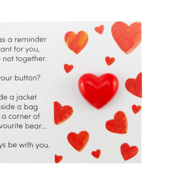 Love You More | Heart | Button Wishes Sew On Token | Little Gift | Cracker Filler