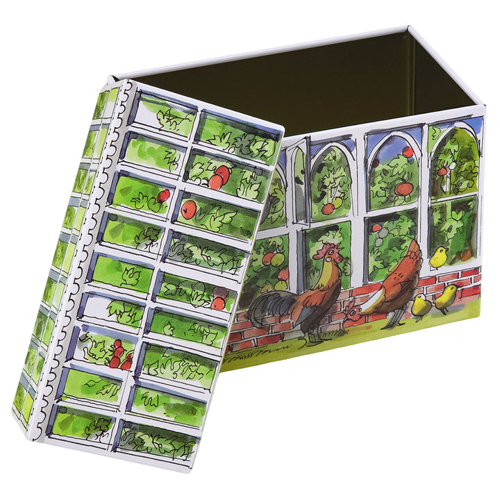 The Greenhouse | Garden Theme Storage Tin | Emma Bridgewater | Large 13.5cm Tall